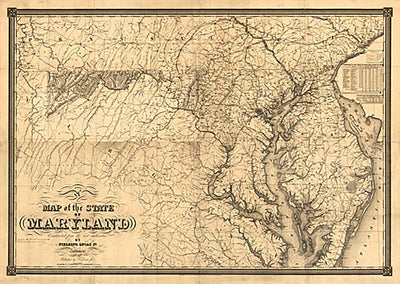 Map of the State of Maryland, 1841