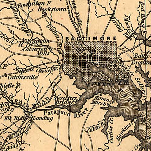 Map of the State of Maryland, 1841