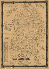 Martenet's Map of Prince George's County, Maryland, 1861
