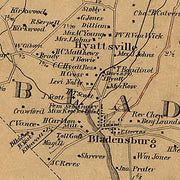 Martenet's Map of Prince George's County, Maryland, 1861