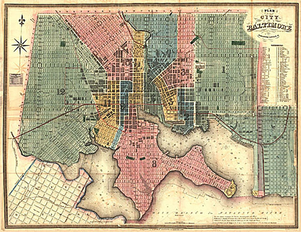 Plan of the city of Baltimore compiled from actual survey, 1822