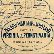 The new war map of Maryland, part of Virginia & Pennsylvania, 1863