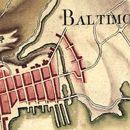 Ville, port, et rade de Baltimore dans le Maryland, 1781