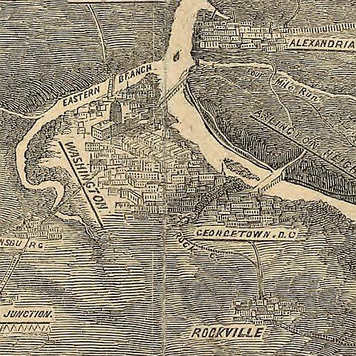 Pictorial map of the seat of war, showing parts of the states of Maryland, Delaware, Virginia, and North Carolina