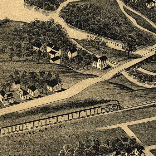 Perspective map of Missoula, Montana by American Publishing Co., 1891