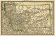 County map of Montana by Rand McNally and Company, 1881