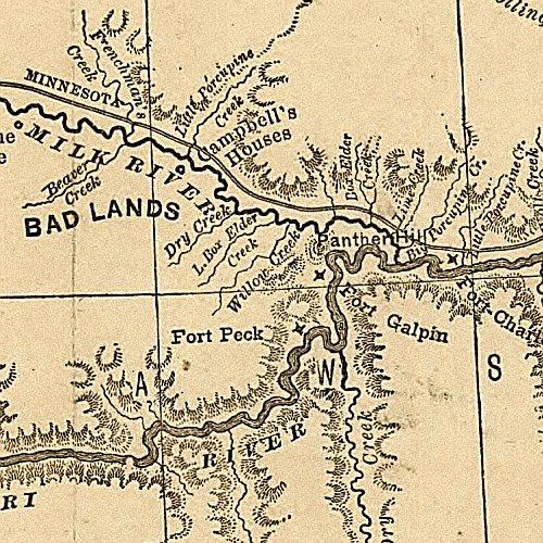 County map of Montana by Rand McNally and Company, 1881