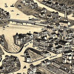 Bird's eye view of Lake Village, New Hampshire by Beck & Pauli, 1883