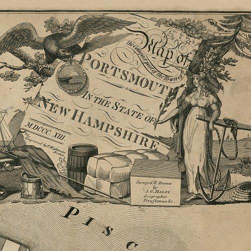 Map of the compact part of the town of Portsmouth in the state of New Hampshire by J.G. Hales, 1813