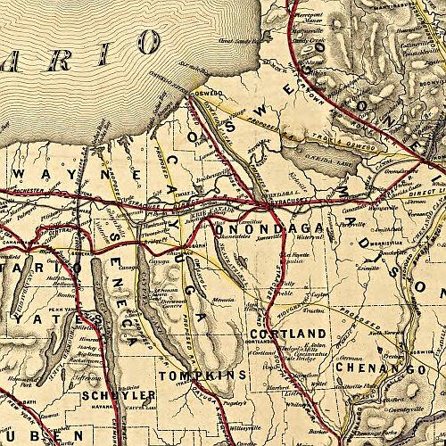 Map of the rail-roads of the state of New York, 1857