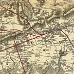Map of New York City, Brooklyn, and vicinity showing surface & elevated railroads... 1885