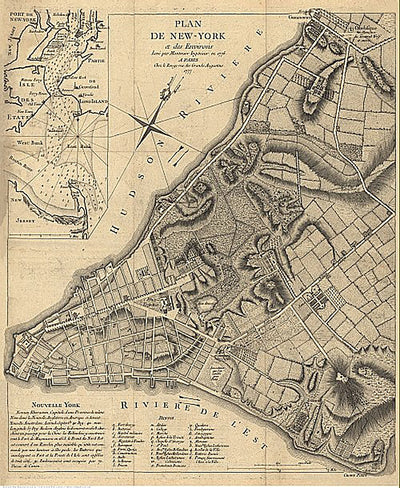 Plan de New-York et des environs, lev?? par Montr??sor, ing??nieur en 1775