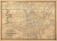Map of the city of Cincinnati from actual survey by Joseph Gest, 1838