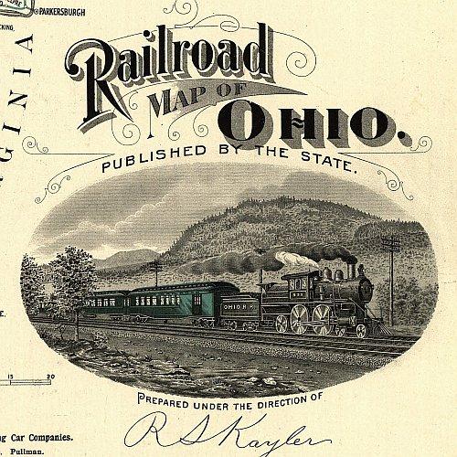 Railroad map of Ohio, 1898