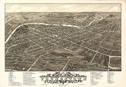 Panoramic view of the city of Youngstown, Ohio by A. Ruger, 1882
