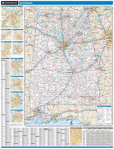 Alabama Wall Map by Rand McNally