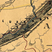 Map of the canals and railroads for transporting coal from the several coal fields to the city of New York, 1856