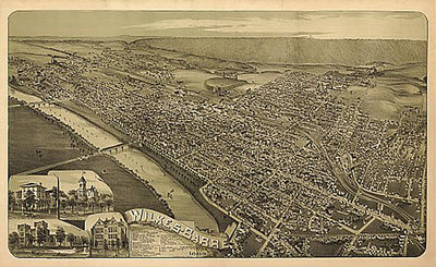 Wilkes-Barre, Pennsylvania by A. E. Downs, 1889