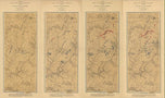 Map of the field of operations of Gregg's (Union) & Stuart's (Confederate) cavalry at the battle of Gettysburg, July 3rd, 1863
