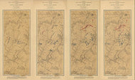 Map of the field of operations of Gregg's (Union) & Stuart's (Confederate) cavalry at the battle of Gettysburg, July 3rd, 1863
