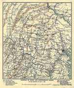 Position of Union and Confederate armies on the morning of July 1, 1863