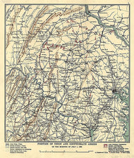 Position of Union and Confederate armies on the morning of July 1, 1863