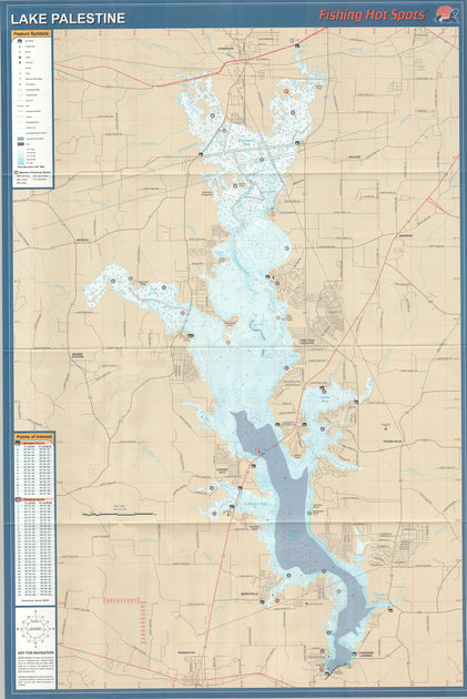 Lake Palestine Fishing Map – Texas Map Store