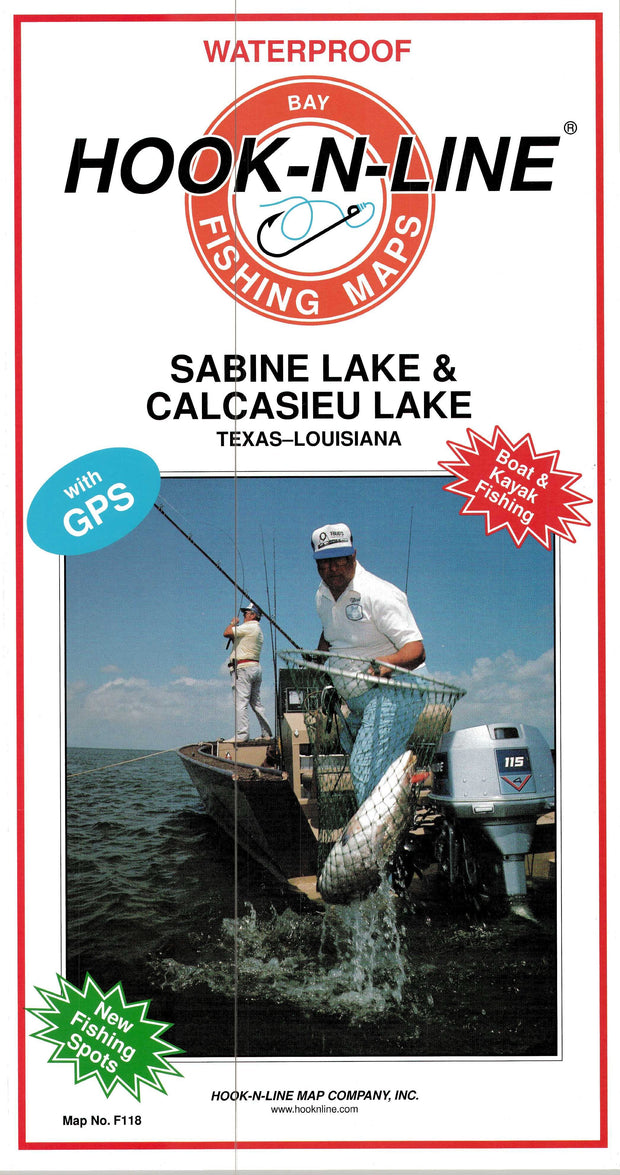 Sabine Lake & Calcasieu Lake Fishing Map – Texas Map Store