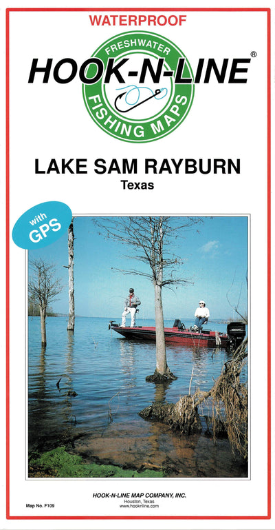 Lake Sam Rayburn Fishing Map by Hook-N-Line