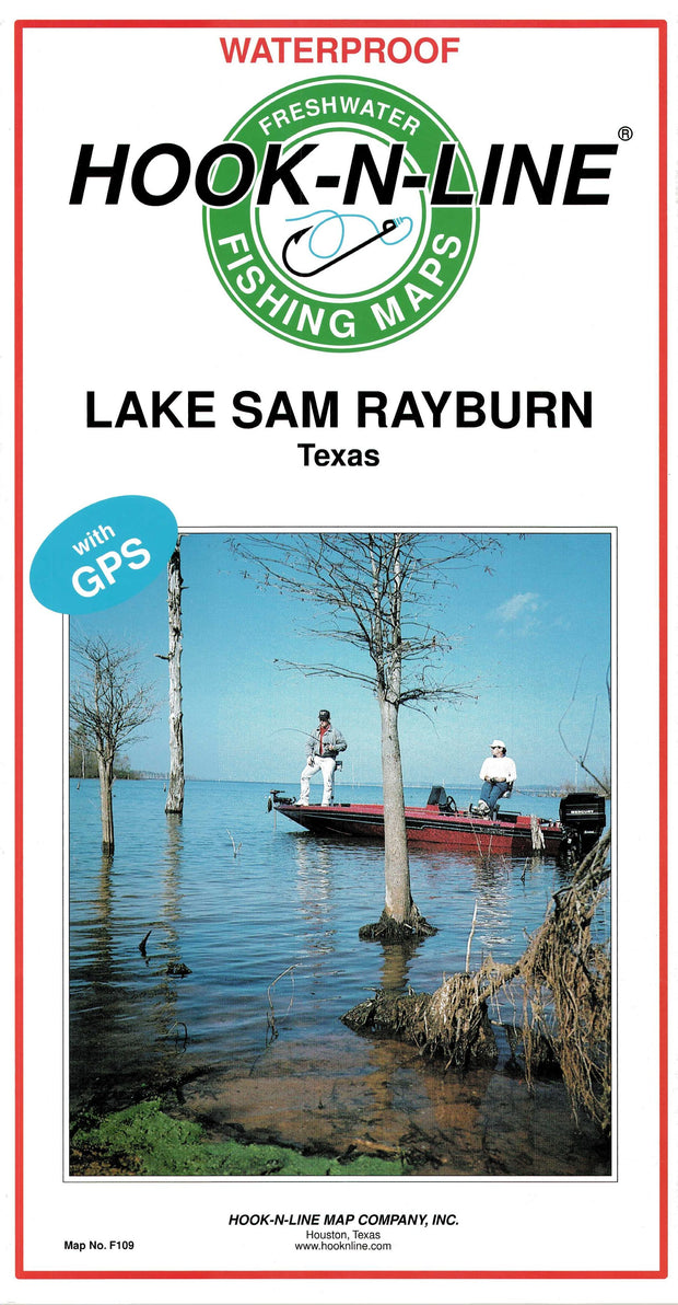 Lake Sam Rayburn Fishing Map by Hook-N-Line