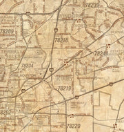 San Antonio Regional Area Major Arterial Wall Map - Antiqued Version