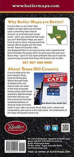 Texas Hill Country Motorcycle Map by Butler Maps