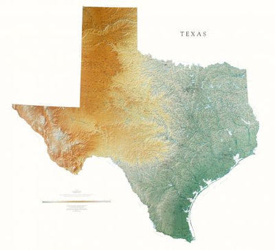 Texas Wall Map by Raven