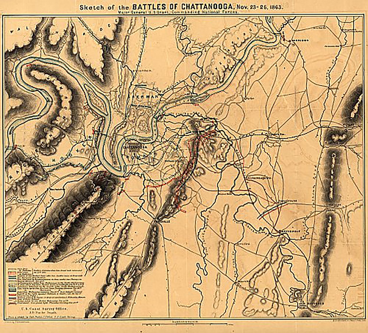 Tennessee Civil War Battles Map