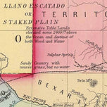 1860 Pre-Civil War County Map of Texas by S.A. Mitchell