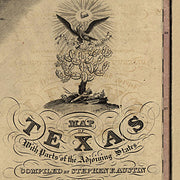 Map of Texas with Parts of Adjoining States by Stephen F. Austin, 1837