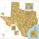 Texas Zip Code Map with Counties