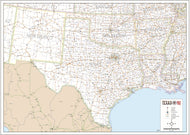 South-Central US Wall Map by Texas Map Store