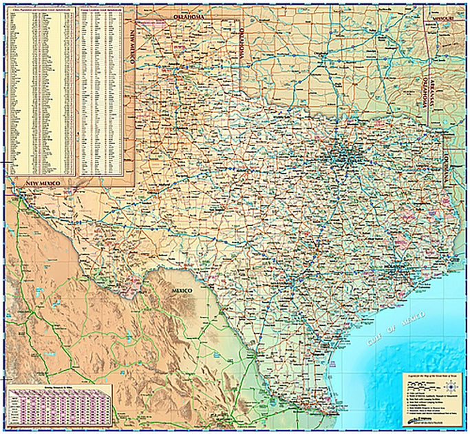 Texas Wall Map by Compart – Texas Map Store