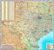 Texas Decorative Wall Map by Compart Maps