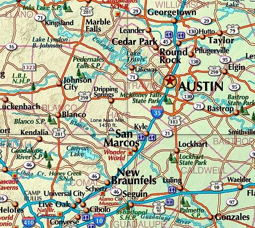 Texas Decorative Wall Map by Compart Maps