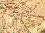 Antique Style Texas Wall Map