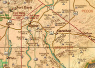 Antique Style Texas Wall Map