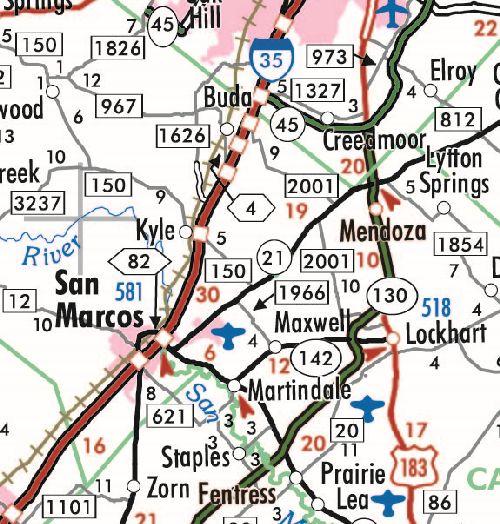 Texas Executive Wall Map by Texas Map Store
