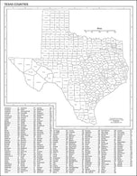 Texas Counties by Texas Map Store