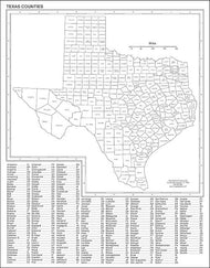 Texas Counties by Texas Map Store