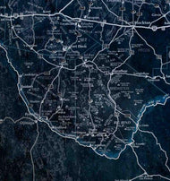Stellar Texas Wall Map