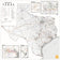 Railroads of Texas Wall Map