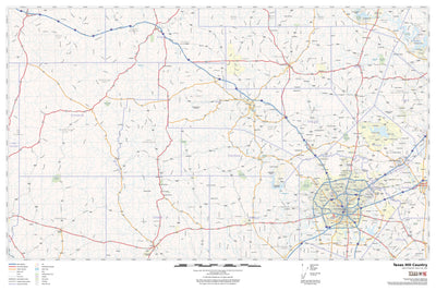 Texas Hill Country Wall Map