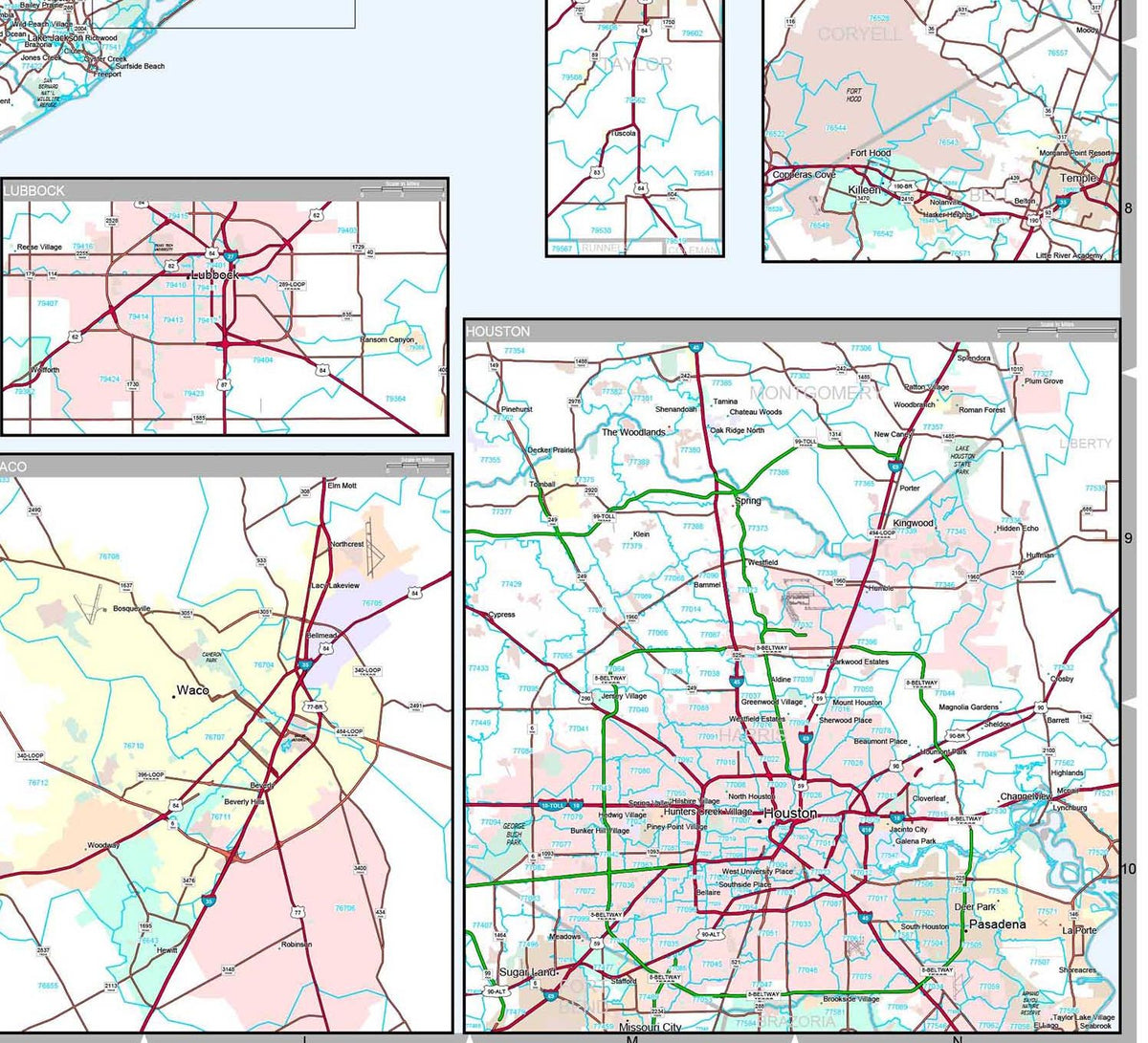Premium Style Texas Wall Map by Market Maps